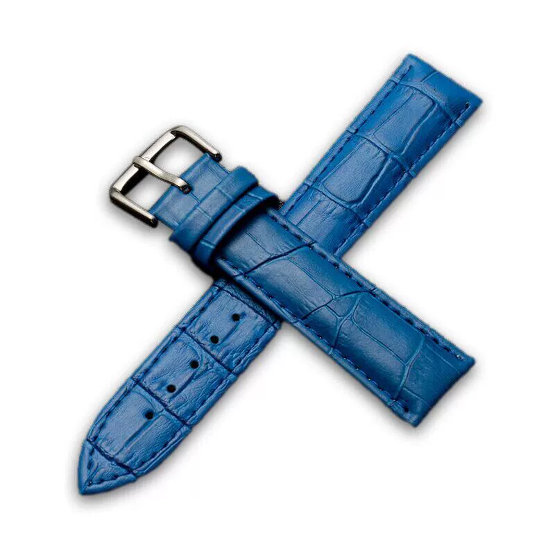 Watch Strap (Huawei Samsung Apple) genuine leather, crocodile & bamboo print, 12–24 mm widths