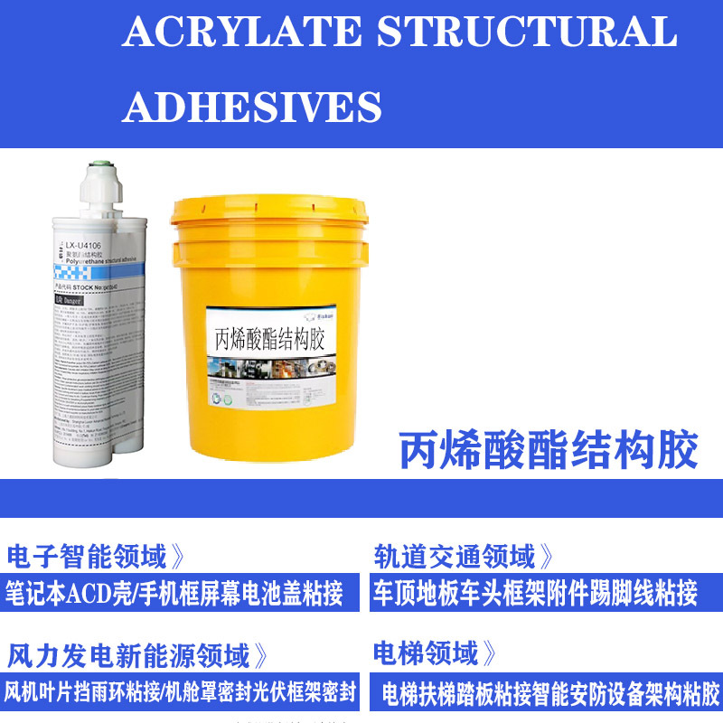 丙烯酸酯结构胶镀锌钢铝合金碳钢金属胶FRPSMC复合材料电池阻燃胶