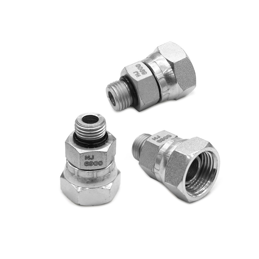 宁吉羽立接头外螺纹ORB转活动内螺纹NPSM永华型号2OU(6900)