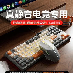 超静音メカニカルフィールキーボードとマウスセット有線外部キーボードとマウスeスポーツゲーム専用ラップトップ