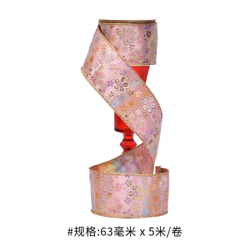 Caja de regalo de cinta de torsión de moda china, embalaje de decoración de vacaciones, cinta de Año Nuevo, cinta de borde de alambre de estilo chino