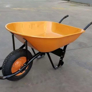 独轮手推车，6立方英尺载货量与330磅承重，单轮花园倾卸手推车