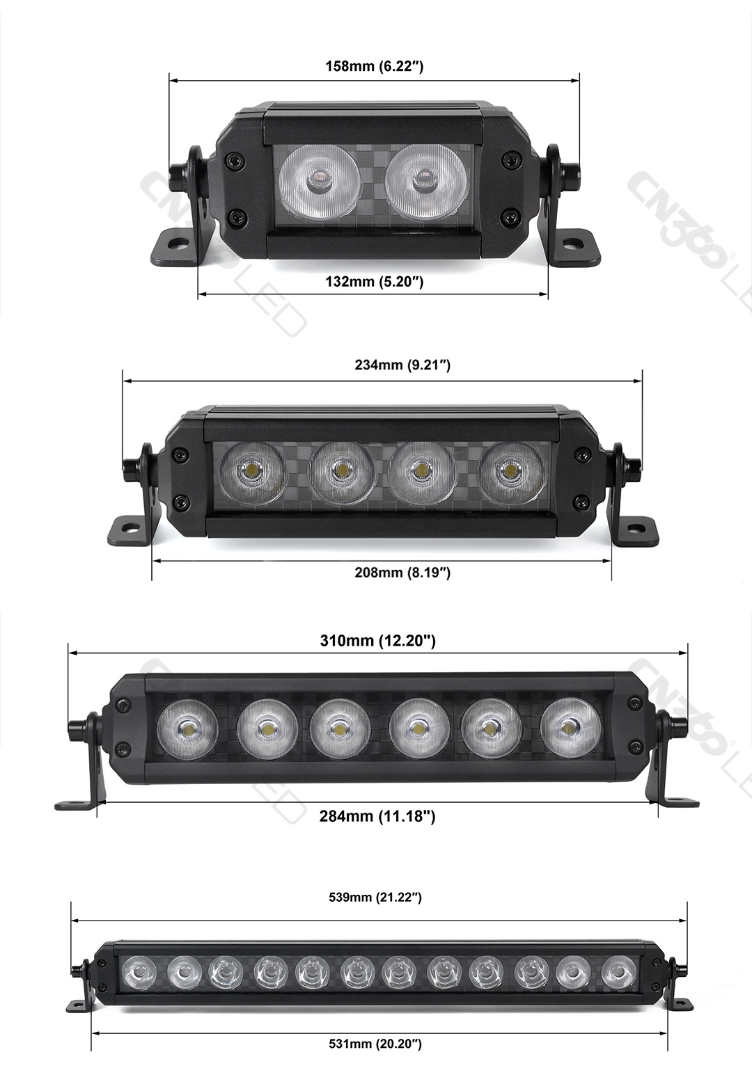 Cn360 56 long work light led off-road vehicle 5 inch 8 inch 11 inch 20 inch retrofit spotlight LED lamp