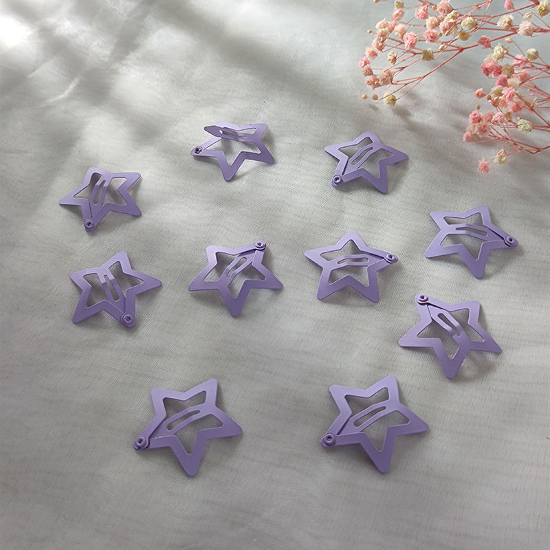 Al por mayor horquilla para niños de estilo coreano estrella de cinco puntas horquilla accesorios para el cabello clip BB esmerilado con pelo roto niñas estudiantes de secundaria