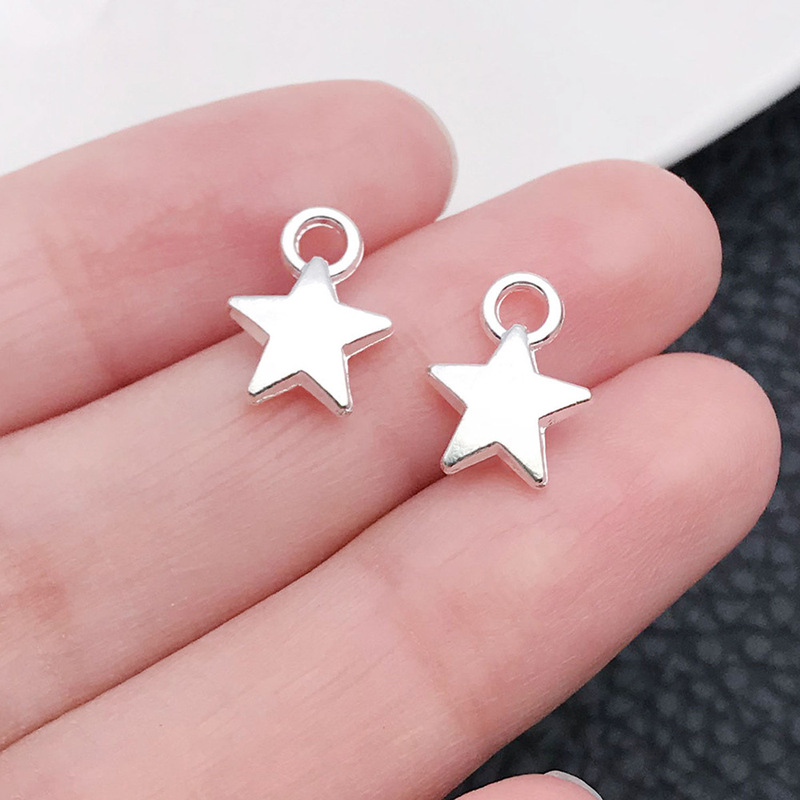 五色レトロ透かし彫り星月太陽合金ペンダント手作りブレスレットキーホルダーアクセサリーアクセサリーペンダント|undefined
