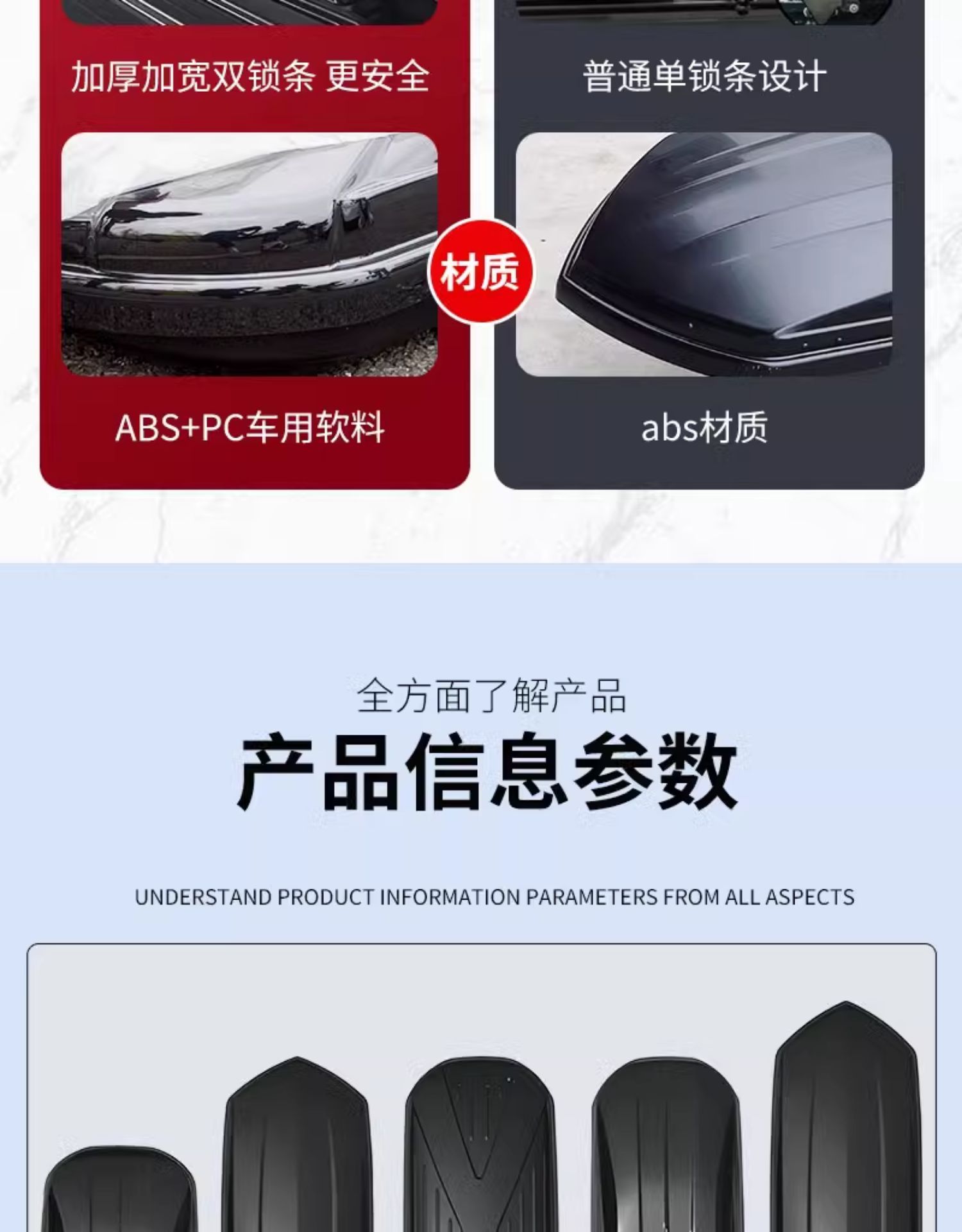 Car SUV roof luggage general off-road vehicle large capacity ultra-thin suitcase roof box modification line wholesale
