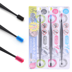 Japan's 360-degree silicone double-headed ear scoop single soft-head spiral ear picking tool