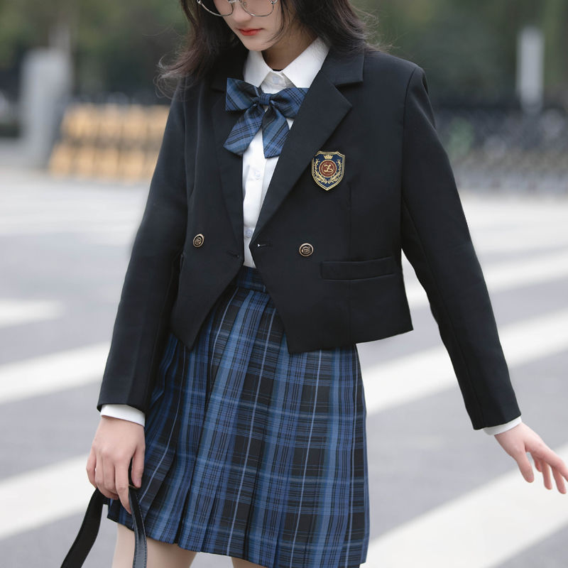 One-piece delivery jk short small suit jacket girl's small black small suit spring and autumn top student