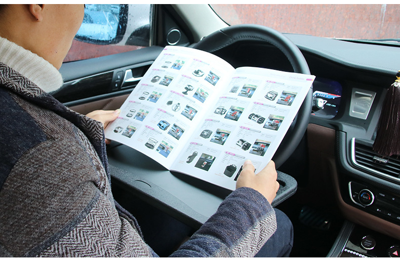 Car Steering Wheel Table Board, In-Car Dining Table, Car Laptop Stand, Tablet Computer Small Table, Foldable and Portable