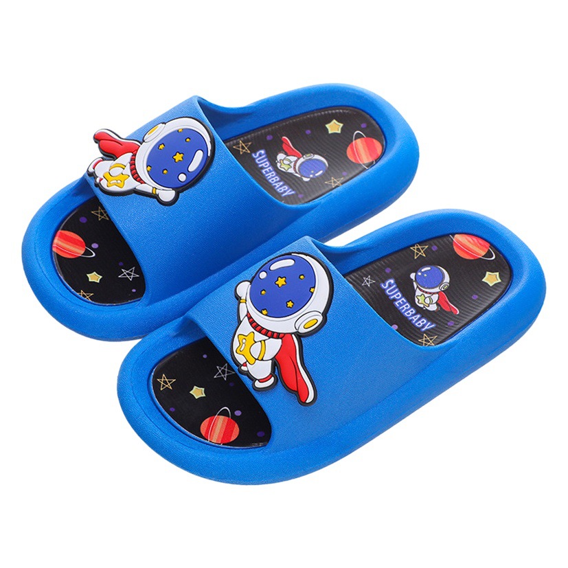 Spaceman zapatillas para niños verano niños y niñas dibujos animados antideslizante Fondo suave 3-11 años zapatillas de bebé de interior