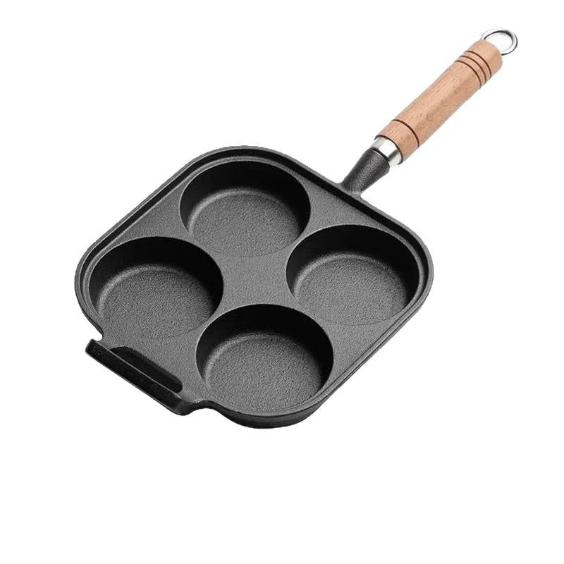 ≒New household cast iron fried egg artifact burger egg quail egg deepening egg dumpling pan non-stick pan without coating