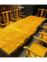 金丝楠木餐桌办公桌茶楼茶桌椅组合书桌中式大班台会议桌老蒋书院
