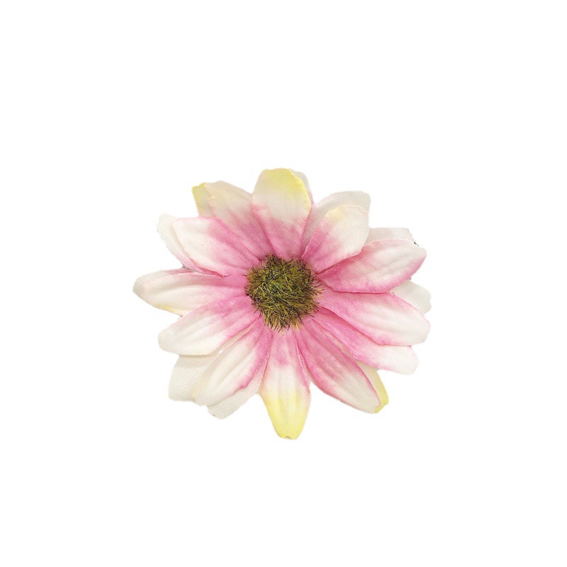 Flor artificial diy multi-capa de cabeza de flor de seda flor falsa decoración de la boda flor de seis pétalos Flor de la cabeza de la ópera Margarita