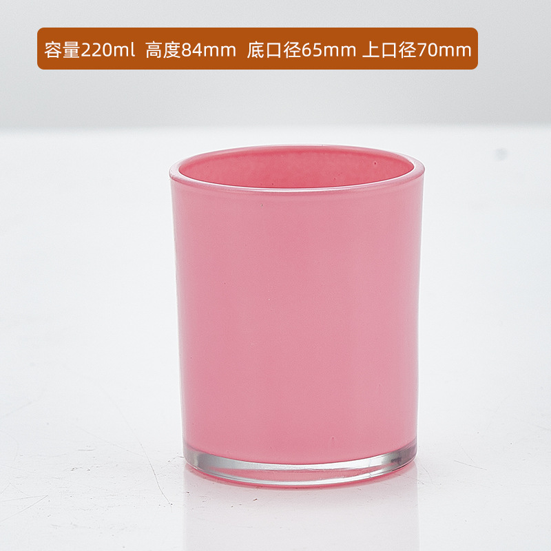 Candelaria de banano cubierta de banda de vidrio de colores vela DIY taza vacía dormitorio recipiente de candelaria de banano en candelabros