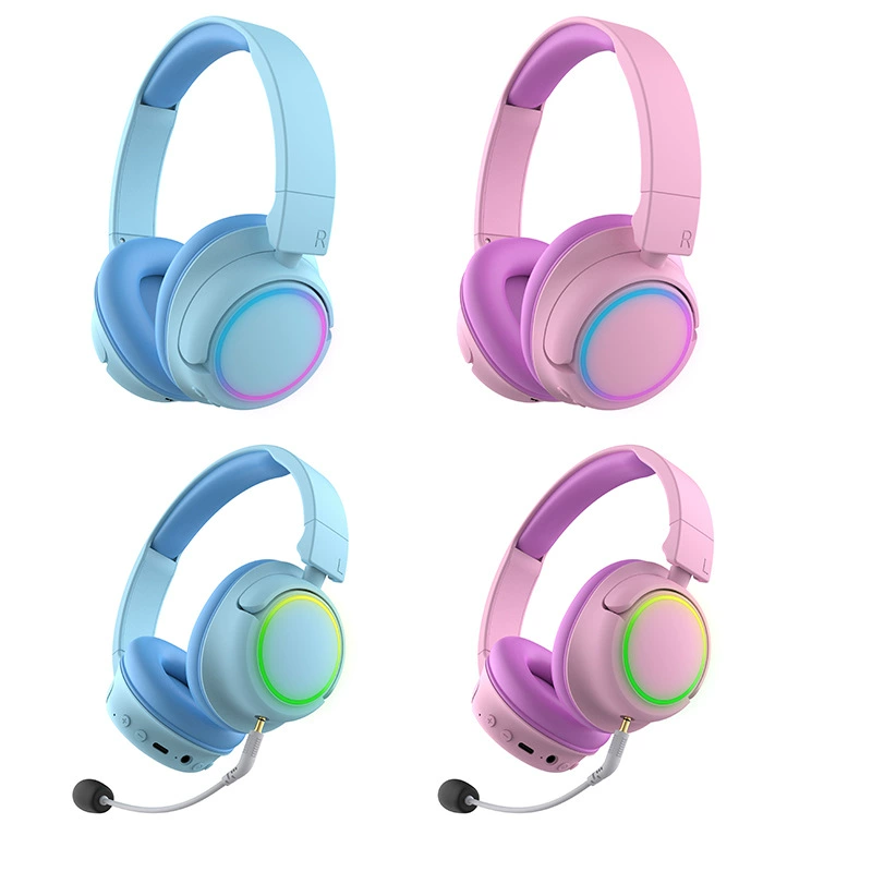 New private model header -dressed Bluetooth headset wireless entertainment music glowing headset ANC noise reduction function portable
