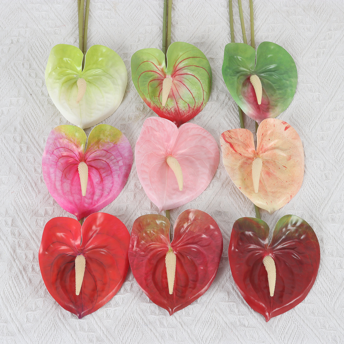 3D Printed Anthurium Flowers, Artificial Flower Arrangements For Home, Wedding Hall, Banquet Decoration, Photography_voghion.com