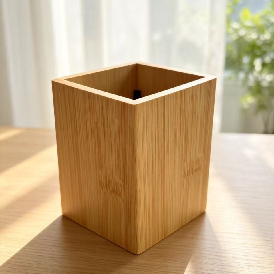 Todo bambú y madera lápiz reloj multifuncional temperatura y humedad despertador adornos en vivo comercio exterior suministro transfronterizo regalos al por mayor image 5