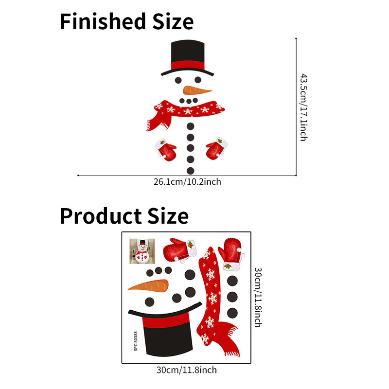 尚易SPZ-S0388クリスマス雪だるま便器装飾自己粘着壁貼りPVC浴室クロスボーダー直採便器貼り|undefined