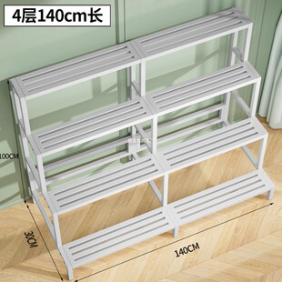 Balcony Flower Rack Floor-Standing Multi-Layer Stepped Waterproof and Rust-Proof Courtyard Succulent Indoor and Outdoor Iron Flower Rack Thickeneded
