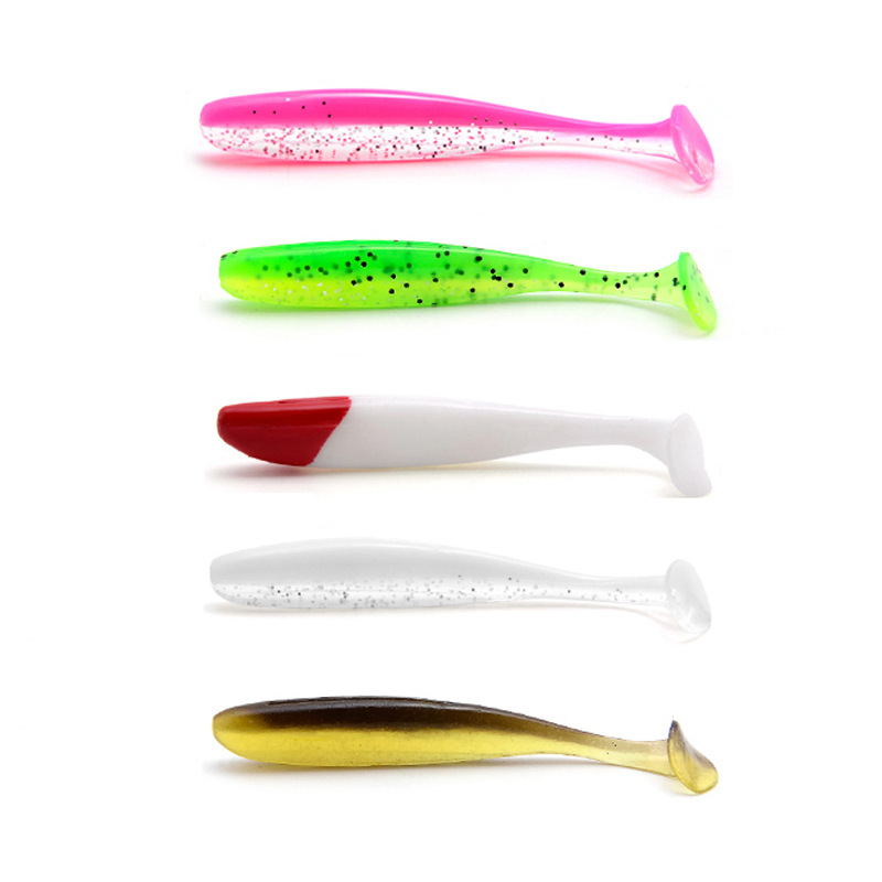 Shallow diving Paddle Tail Lures 10 Colors Soft Plastic Baits Bass Trout Saltwater Sea Fishing Lure