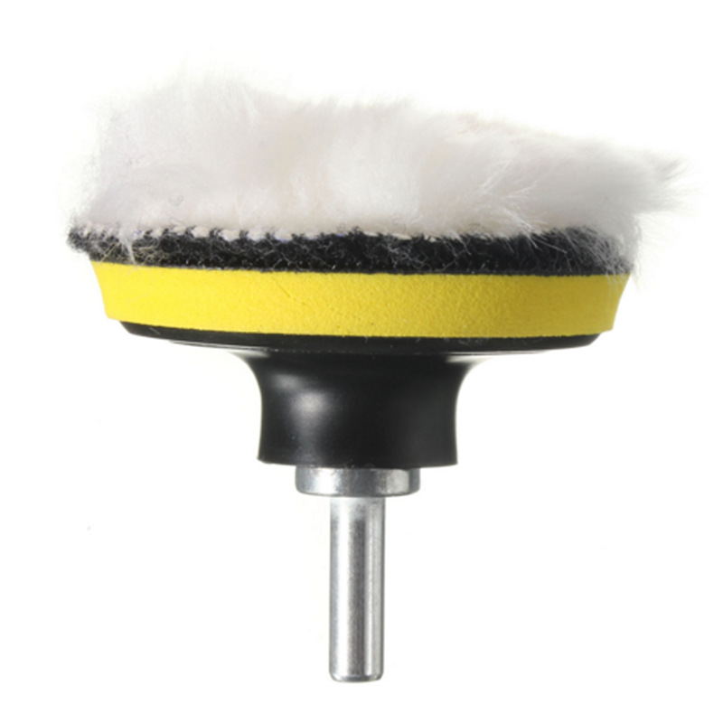 Suministro transfronterizo de comercio electrónico Placa de esponja de pulido de coche de 3 pulgadas 7 piezas traje de encerado de onda plana almohadilla de esponja rueda de lana