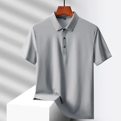 Hielo de manga corta Polo hombre nuevo grupo ropa de trabajo camiseta de manga corta Hielo de negocios sin marcas polo transpirable