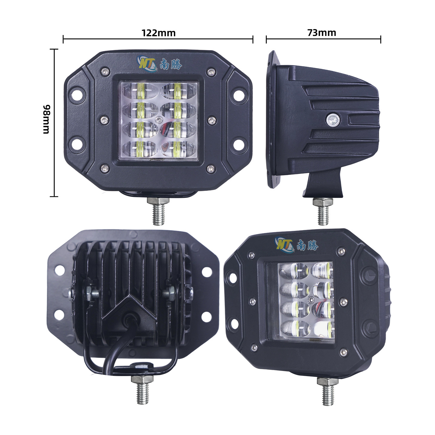 Carcasa de luz LED de 8 perlas para vehículos todoterreno, foco para coche, luz de techo, accesorios para carcasa de luz de coche image 3