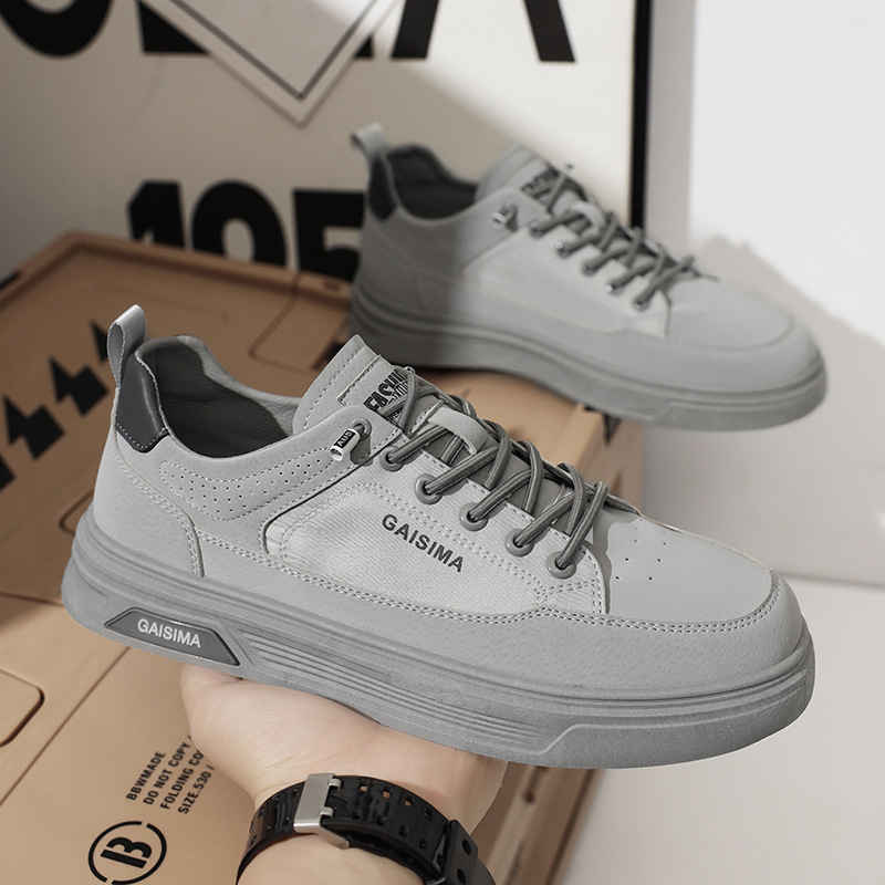 2025 primavera y verano de la marea nacional de viento nicho de suela gruesa inspanel de tela de viento de Hong Kong en vivo zapatos respirables zapatos de skate zapatos de hombre