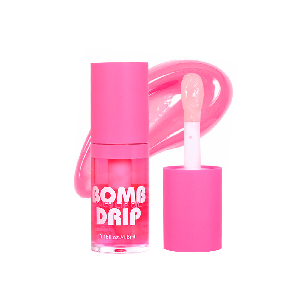 Cross-border e-commerce logo-free hydrating lip oil, light-toned liquid lip gloss, large brush lip oil, lip care full figure