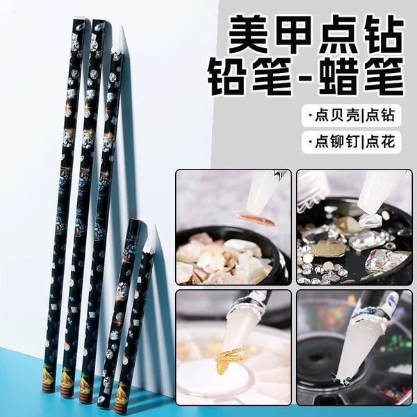 Nail Art Rhinestone Pen Tool, Rhinestone Wax Pen, Nail Decoration Diamond Pen, Small Jewelry Dotting Pen, Nail Art Rhinestone Manual Tool