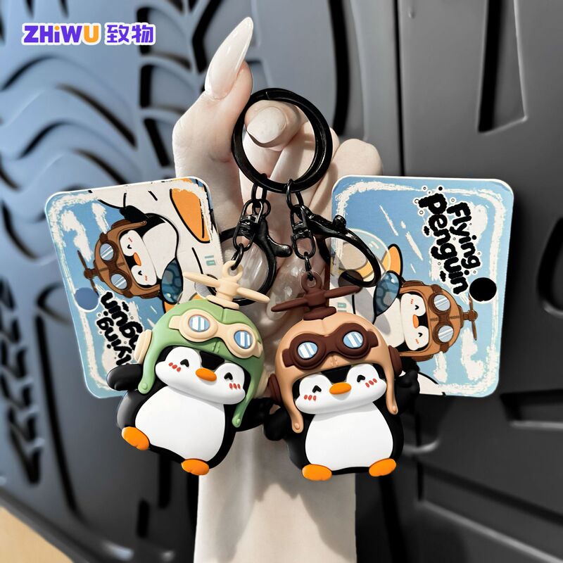 Cute Pilot Penguin Keychain Cartoon Doll Pendant Valentine's Day Couple Gift Small Bag Decoration Wholesale Cute Pilot Penguin Keychain Cartoon Doll Pendant Valentine's Day Couple Gift Small Bag Decoration Wholesale