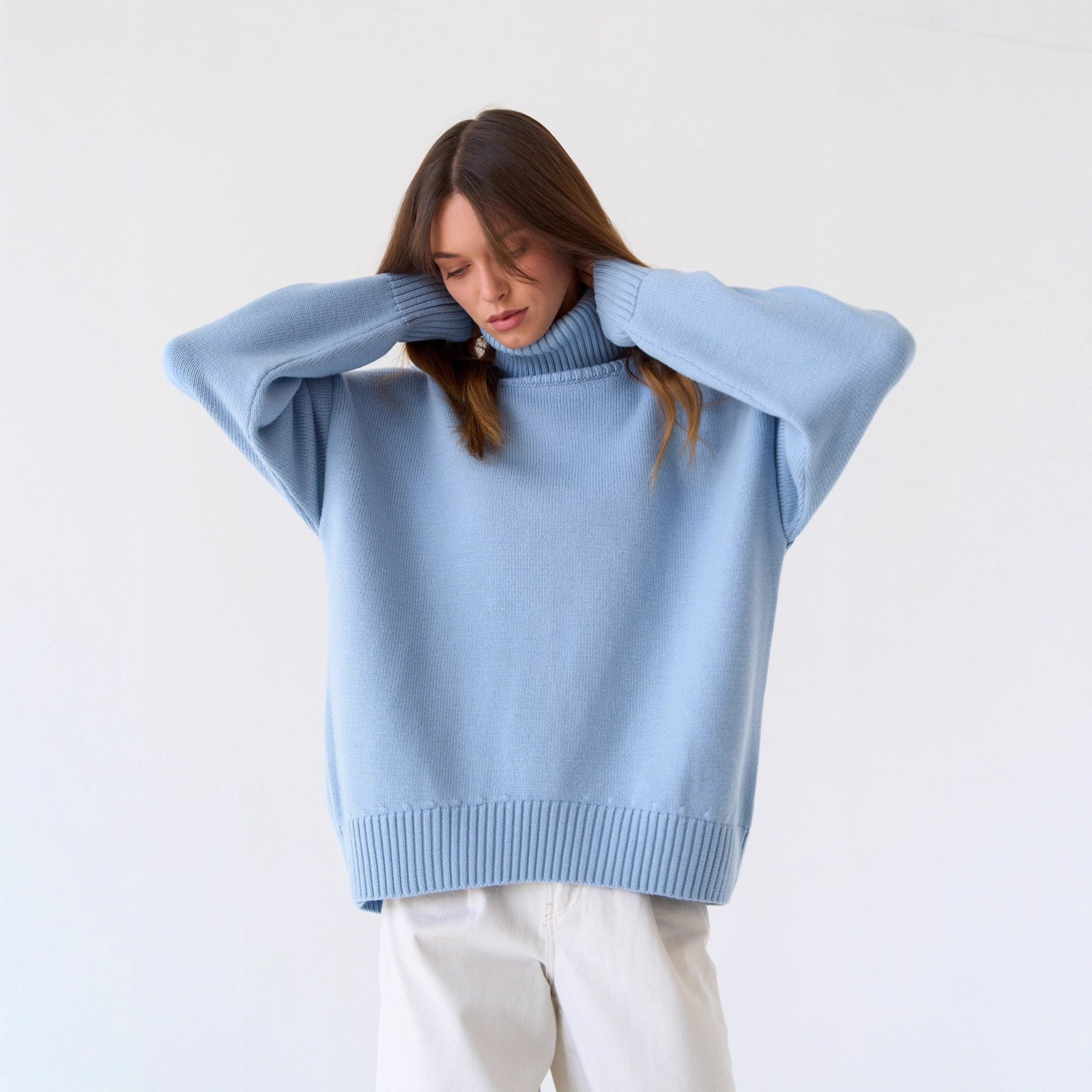 Cross-border Solid Color Turtleneck Sweater 2026 European And American Autumn/winter Knitwear Ins Pullover For_voghion.com