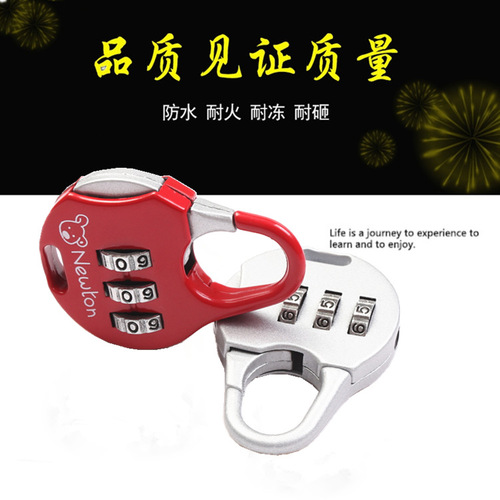 108 cartoon mini password small padlock luggage lock Wenzhou suitcase suitcase zinc alloy digital password lock