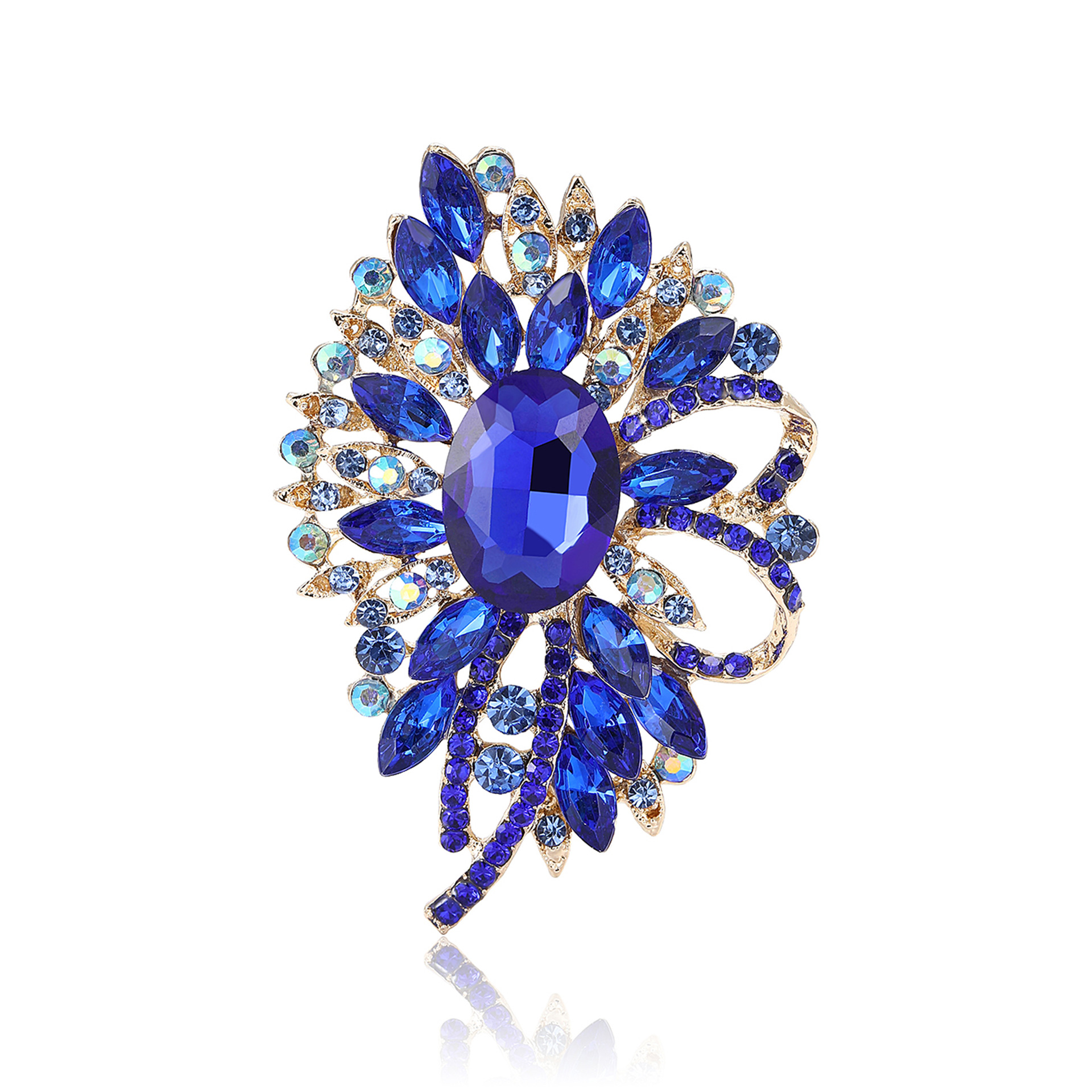 Broche vintage para mujer con perlas cristales y esmalte_voghion.com