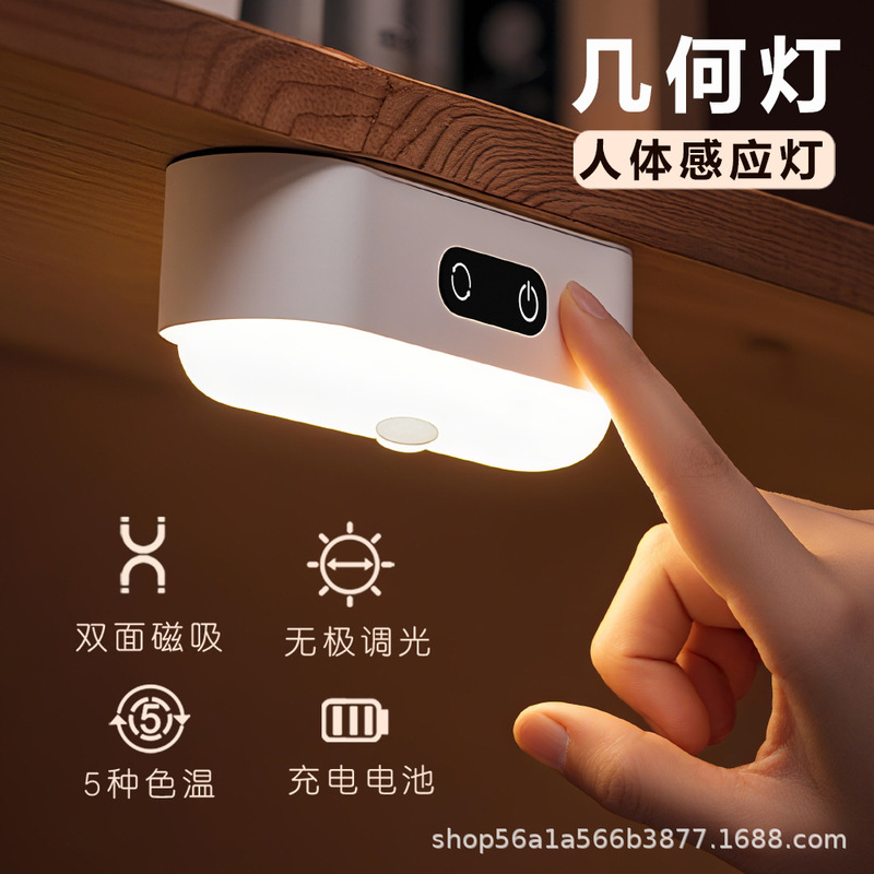 Cross-border best-selling smart motion-sensing LED night light wholesale for bedroom reading bedside lamp with one-click dropshipping