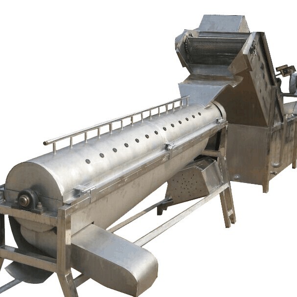 全自动长筒鸡爪脱皮机 浸烫剥皮预冷切割凤爪成套设备