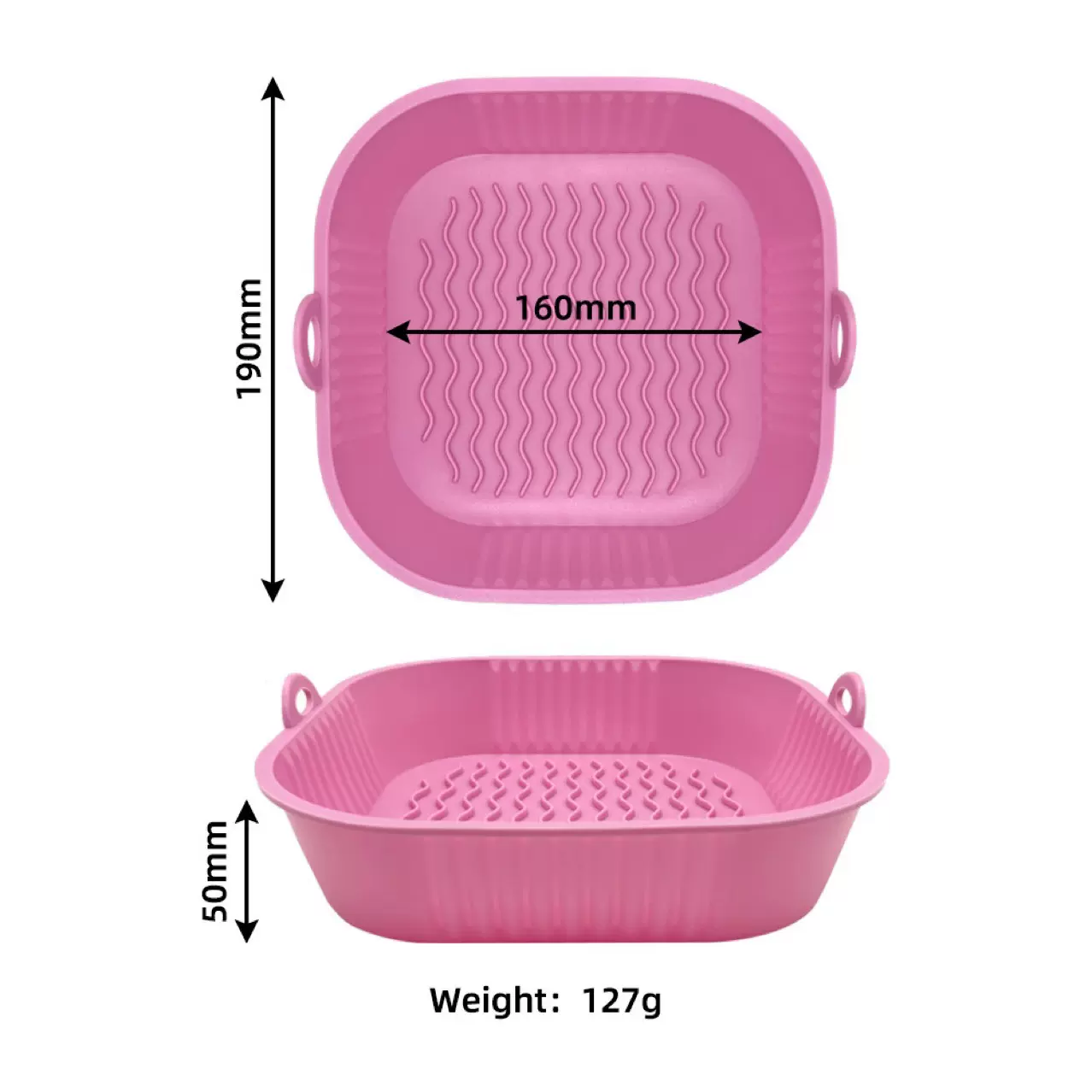 空气炸锅硅胶烤盘 方形圆形Air Fryer Silicone Pot空气炸锅托盘