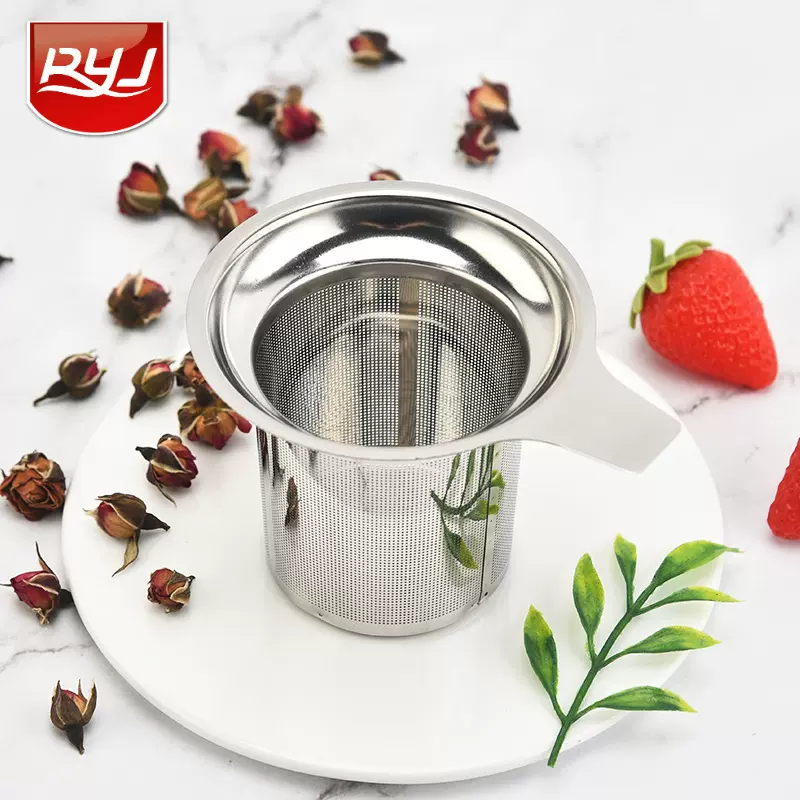 批发304不锈钢茶漏 家用茶漏带提手泡茶器办公室泡茶器茶叶过滤器