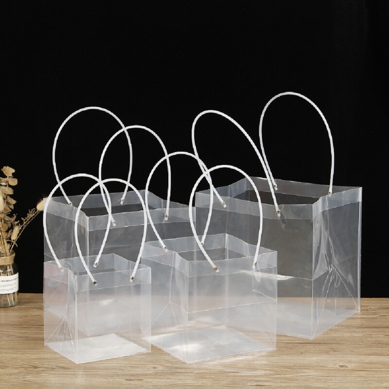 Mother's Day Transparent Flower Arrangement Pvc Gift Box Souvenir Square Pp Plastic Flower Arrangement Bouquet Handbag Mother's Day Transparent Flower Arrangement Pvc Gift Box Souvenir Square Pp Plastic Flower Arrangement Bouquet Handbag