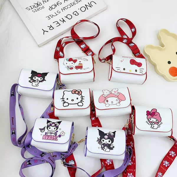 2025 New All-match Children's Shoulder Crossbody Bag Trendy Cute Cartoon Coin Purse Clothing Accessories Explosive Small Square Bag