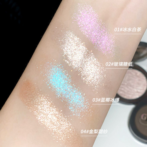 xixi Yuechi Dark High Glossy Powder Palette Explosive Brightening Clear Non-Flying Powder Face Brightening Three-dimensional Nose Shadow All-in-one