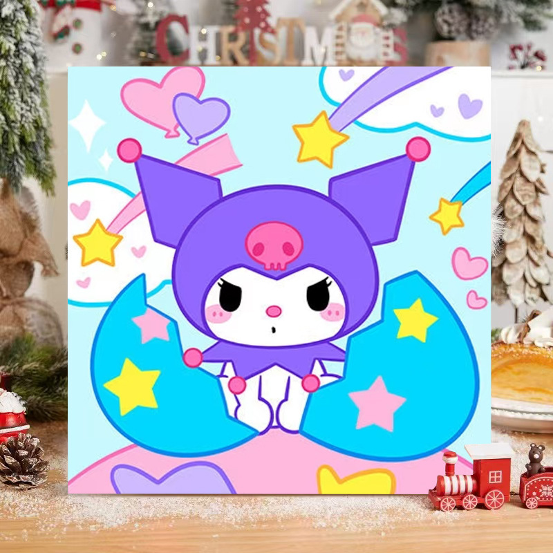 サンリオデジタル油絵 diy 手描きカラーリングクロミメロディー漫画かわいい装飾画メーカー卸売|undefined