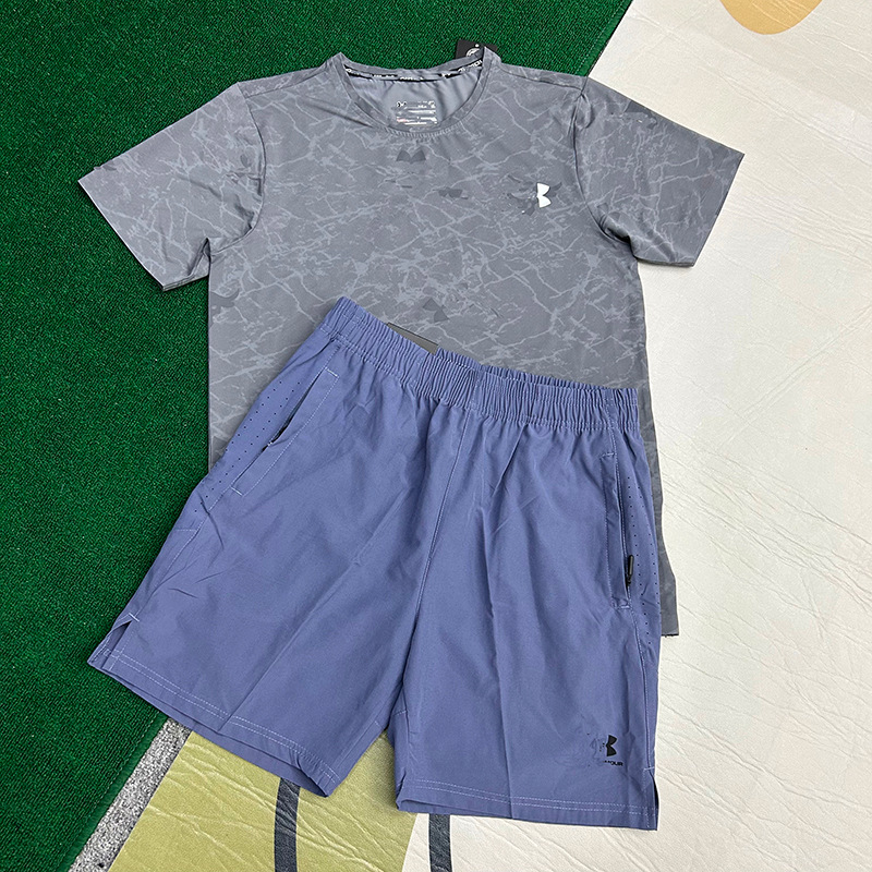 Hombres nuevos al por mayor deportes de secado rápido transpirables camisetas de manga corta entrenamiento de hielo suelta chaqueta casual fitness correr
