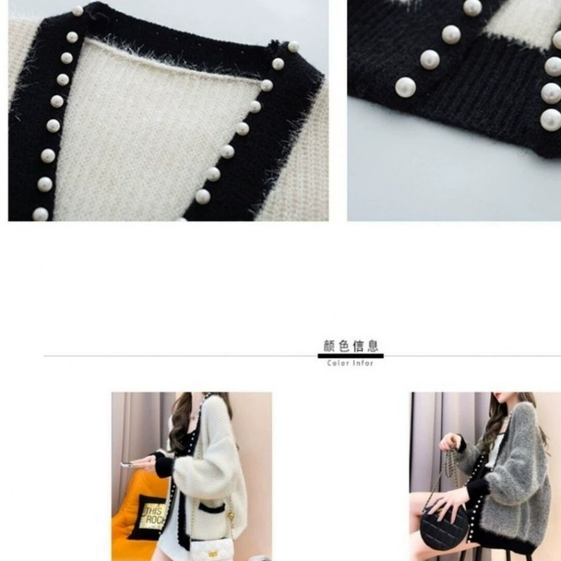 Кардиган, осенний вязаный свитер, стиль Chanel, год 2025, свободный крой