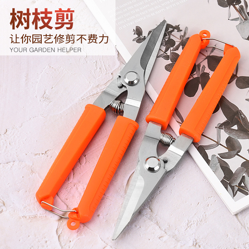Jardín de acero inoxidable tijeras horticultura injerto tijeras de corte tijeras