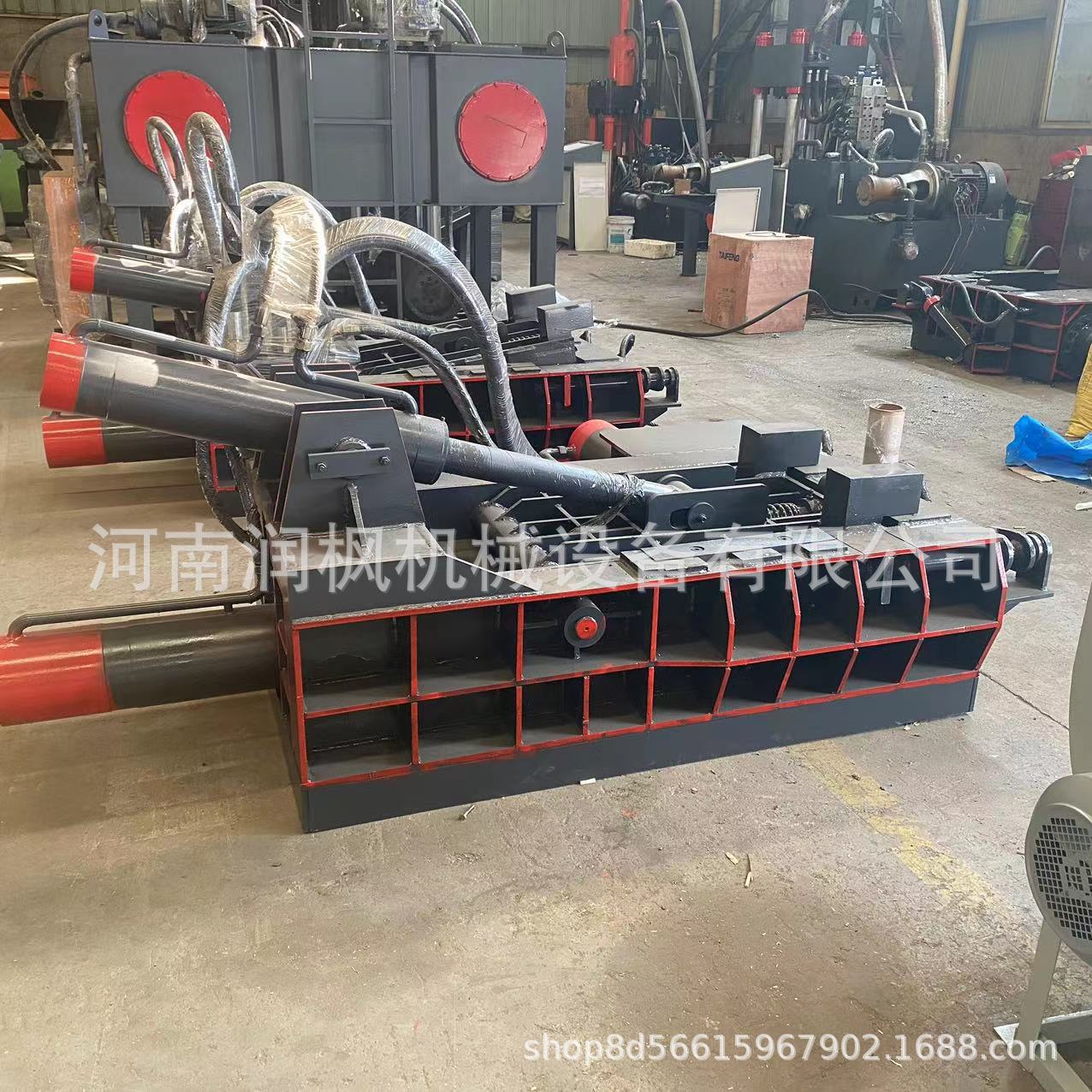 油漆桶奶粉罐挤压成块机 铁丝铝合金压缩机 钢刨花废铝压块机