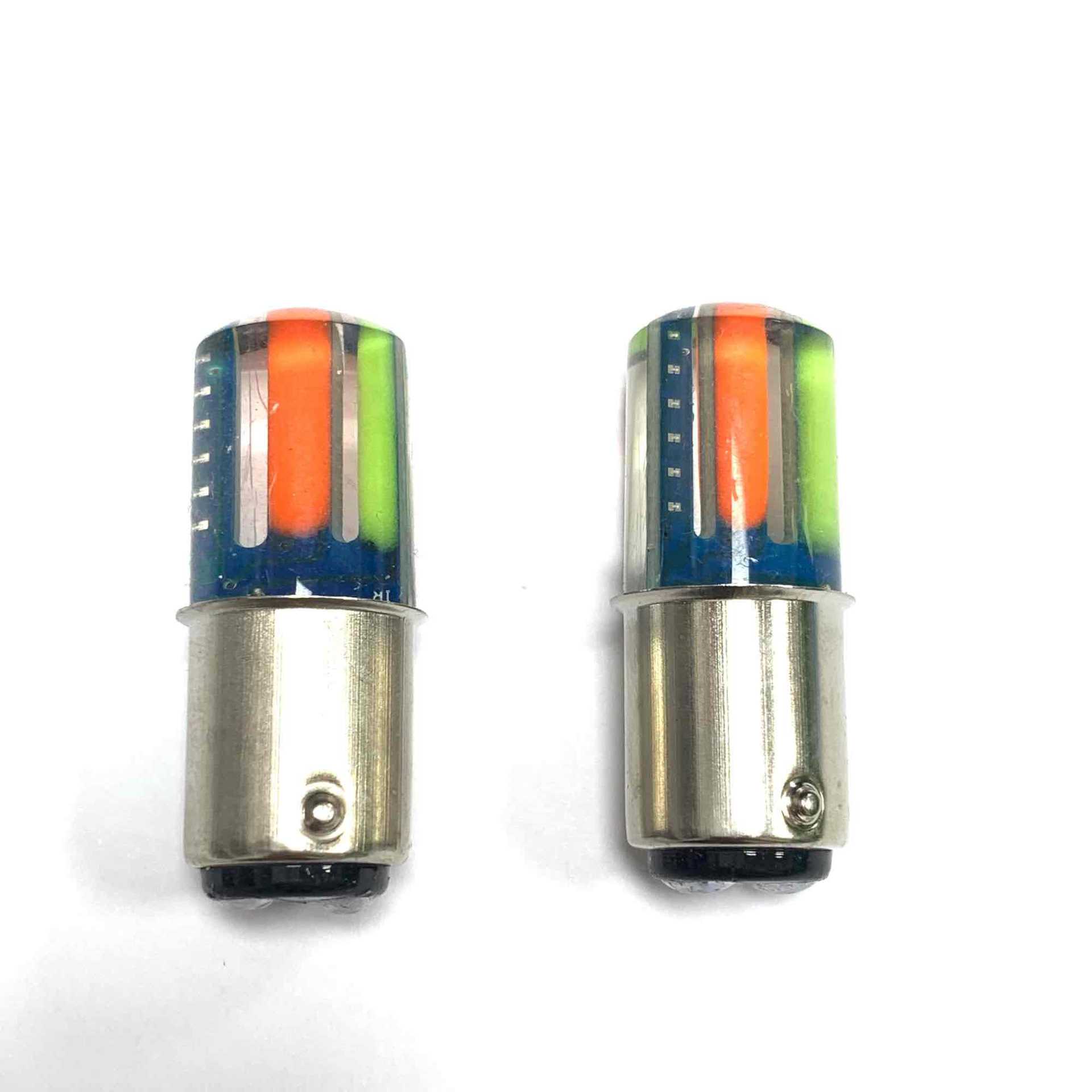 1157 Cob Colorful Breathing Flash Brake Light Universal Bulb for Motorcycles and Cars