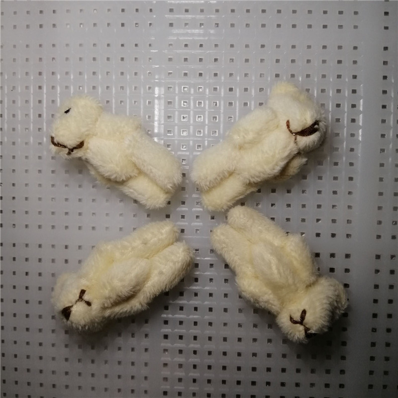 Oso de pelo largo beige de 4,5 cm