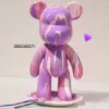 23cm fluid bear + material bag + light pink light purple white