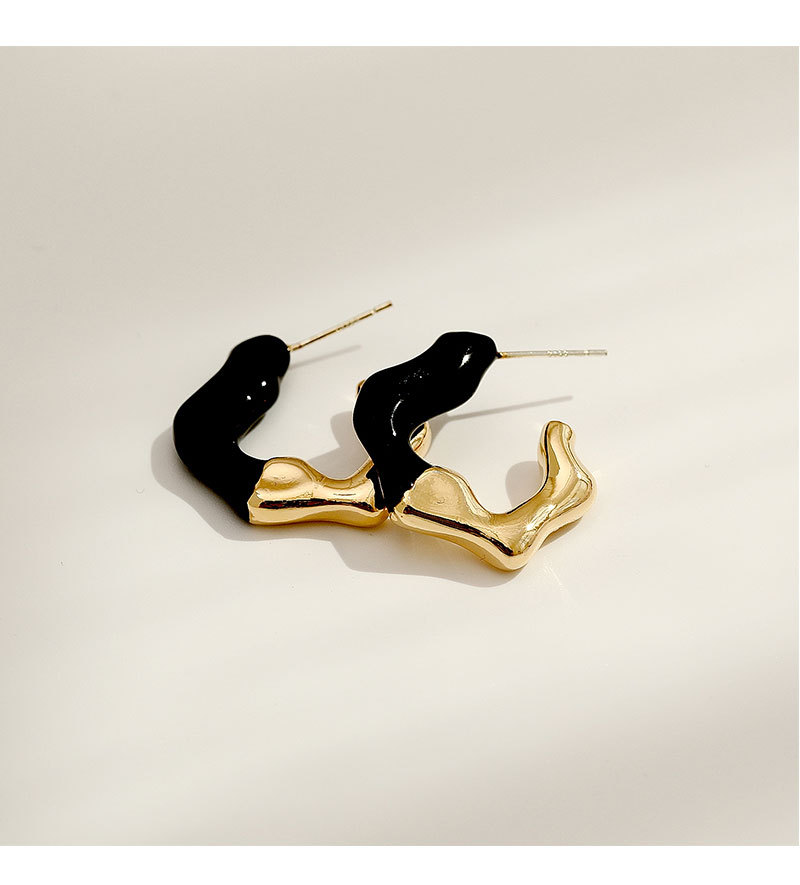 Color Block Pattern Women's Gender 1 Pair Streetwear Color Block Alloy Copper Drop Earrings